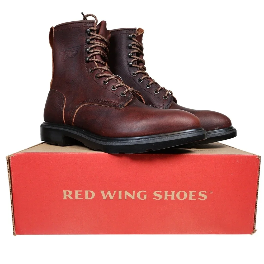 Red Wing 931 Work Boots Mens 9.5 Brown Leather SuperSole USA Made Deadstock